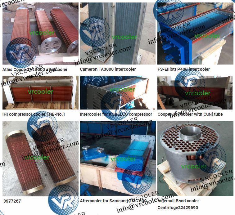 Air compressor coolers manufactured by Vrcooler